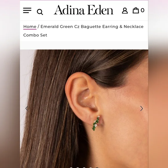 Elegant Gold and Green Jewelry Set - Picture 2 of 8